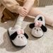 Diseng Cotton Shoes For 2024 New Furry Slippers Cute Cartoon Women Winter Home Plush Versatile Warm Couple_vogvips.com