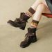 2026 New Korean Style Thick-Soled Non-Slip Suede Martin For Women Breathable Short Boots Height-Increasing Casual Shoes_vogvips.com