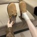 Women's Versatile Korean Style Fashion Slip-On Sandals Shoes Closed Toe Suitable For Outerwear_vogvips.com