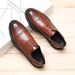 Euro Step 2025 New Leather Korean Style Fashion Carved Brogue Casual Lace-up Versatile Shoes A310-M_vogvips.com