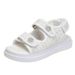 Platform Sandals Handmade Women Lattice Hook Loop Plaid Cloth Round Toe Summer Casual Ladies Outdoor Shoes_vogvips.com