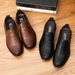 Cross-border Leather Shoes Men's New Business Dress Casual Spring and Autumn Breathable Men's British Korean Style Round Toe Groom Wedding Shoes_vogvips.com