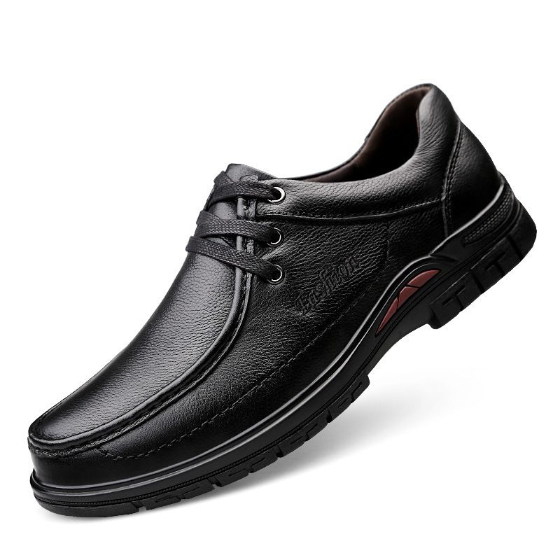 Men's Leather Shoes Men's Thick Soles, Leather Shoes Men's Casual Shoes_vogvips.com