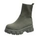 Women's Casual Round Toe Platform Martin Boots With Knit Upper And Rubber Sole For All Seasons Plus Size Short Boots For Women_vogvips.com