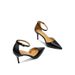 French-style Women's Black Genuine Leather Stiletto Sandals, 2025 Summer New Model, Hollow-out Design With A Single_vogvips.com