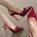 2025 New Spring/Summer High-Heeled In Wine Red Patent Leather For Women, Bowknot Pointed Toe Shallow Thin Heel Sandals_vogvips.com