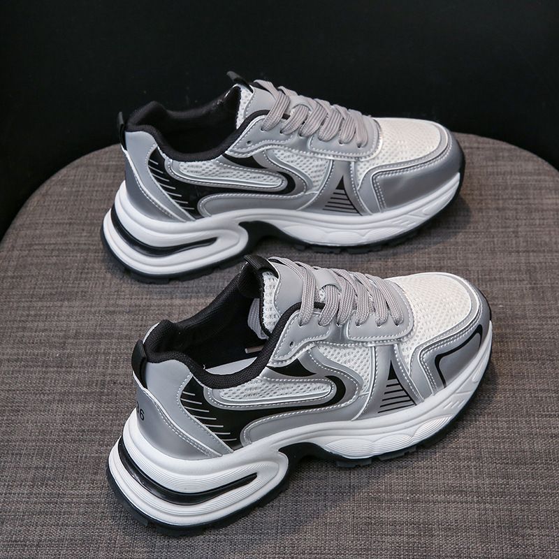Ins Korean Style New Dad 2024 Spring Student Sports Trendy Running Thick Sole Casual Shoes For Women_vogvips.com