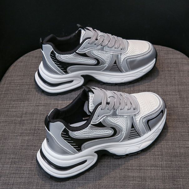 Ins Korean Style New Dad 2024 Spring Student Sports Trendy Running Thick Sole Casual Shoes For Women_vogvips.com