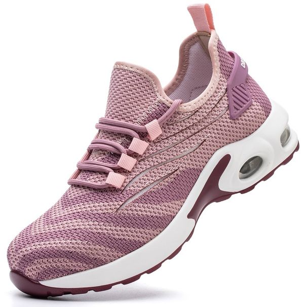 Women's labor protection shoes steel head anti-smashing anti-stabbing safety shoes Breathable work shoes Light steel head shoes_vogvips.com
