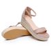 Women's Shoes Large Size Wedge Heel Thick Soled Sandals Fish Mouth One Strap Sandals Rope High Heel Sandals_vogvips.com