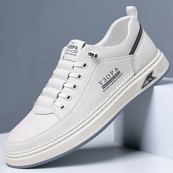 Spring And Autumn New Casual Genuine Leather Men's Single Board Shoes, Pilots, Versatile Trendy Shoes_vogvips.com