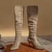 High Fleece-Lined Pointed Toe Slouch For Women, Thin Heel Over-the-Knee Boots, Autumn Winter Long Boots Style_vogvips.com