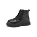 Martin New Children's Trendy Brand Stylish Work Boys' Black Leather Boots Spring Autumn_vogvips.com