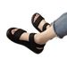Flat Sandals Women's Sports Beach Shoes Black Soft Sole Mom Velcro Seaside Sandals Women_vogvips.com