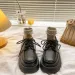 Black Thick Soled Versatile Lace Up Small Leather For Women 2024 Spring And Autumn Season New British Style JK Le Fu_vogvips.com