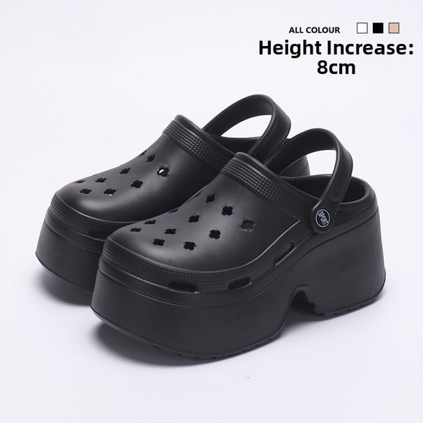 Women's Summer Platform Sandals High Heels Breathable Non Slip Thick Sole Two Way Design Beach Style Shoes_vogvips.com