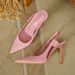 Pink Pointed Toe Women's High Heels Sandals With Mueller Temperament Single Shoes, New High Heel, Elegant Toe Fashion Exquisite Versatile_vogvips.com