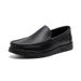 Business Casual Leather For Men, Handcrafted Stitched Flat Driving Slip-On Lazy All-Season Single S, Cowhide Men's_vogvips.com