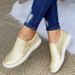 Women's Casual Slip-On Loafers With Zipper - Round Toe Flat Shoes For Autumn Winter, Neutral Style PU Leather Comfortable Walking Shoes_vogvips.com