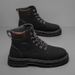 European Warm Series Spring And Autumn New M's 2025 Thick-Soled Martin Work Shoes Fashion Versatile Height-Increasing Yellow Boots Trdy_vogvips.com