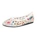 Autumn Mesh Shoes Fashionable Embroidered Flowers Flat Shoes Breathable Round Toe Shallow Mouth Ballet Shoes_vogvips.com