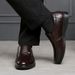 【Direct Delivery】Men's Casual Leather Men's Work Shoes Non-Slip Waterproof Wear-Resistant_vogvips.com