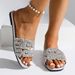 2026 Summer New Shiny Rhinestone Slippers Flat Sandals For Women Casual Low-Heel Slide Sandals Beach Shoes_vogvips.com
