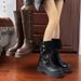 Two-Way Thick-Soled Over-the-Knee High For Women, British Style Belt Buckle Riding Boots, Melard Versatile Long Boots_vogvips.com