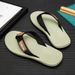 Men's Flip Flops For Summer Wear Non-slip Rubber Bottom Sandwich Fashionable Casual Beach Foot Stroke_vogvips.com
