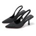 New Pointy Heel Heel Shoes After Empty Head Sandal Fairy Wind With Skirt High Heels_vogvips.com