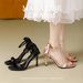 Luxurious And Elegant Satin High-heeled Shoes, New Summer French Style Bow-tie Open-toe Strap Stiletto Sandals For Women_vogvips.com