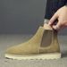 Chelsea Boots Men's Shoes Martin Boots High-top Style Retro Casual Shoes Medium-top Tooling Boots Leather Short Boots Men_vogvips.com