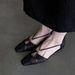 Soft Leather Version~Square Toe Hollow Woven Strap Roman Commuting, Vintage Style, Height-increasing Closed-toe Sandals_vogvips.com