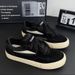 Men's Popular Stylish Shoes, Blue And Yellow Casual Sneakers, Korean-style Trendy Versatile Student Soft-soled Low-top_vogvips.com