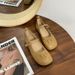 French Style Mary Jane For Women In Spring Summer 2025, New Shallow Mouth With A Single Buckle And Pleated Flat Shoes_vogvips.com