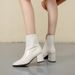 Plus Size High 2024 Autumn Winter New Fashion Short Comfortable Chunky Heel Side Zipper Round Toe Women's Martin Boots_vogvips.com