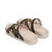 Home Wear Slip On Slippers Leopard Print Cross Cloth Flat Shoes Comfortable And Simple Double Layer Ivory White Flat Slippers_vogvips.com