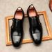 2020 New Men's European Style Formal Work Cowhide Double Buckle Wedding Pure Leather Handmade Shoes_vogvips.com