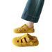 Mori Baotou Sandals For Women Wear Hollowed-out Half-slippers Woven Soft Flat-soled Pig Cage Shoes_vogvips.com
