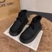 Boots With Fleece Lining, Thickened Leather Surface, Velcro Snow Women's Short Warm Boots, Cotton Shoes, New Autumn And_vogvips.com