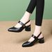 Summer New Style Chunky Mid Women's Shoes One Strap Korean Classic Closed High Heel Pointed Toe Fashion Single Sandals_vogvips.com