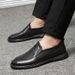First Layer Casual Leather Shoes Foot Cover Dress Splicing Work Casual Leather Shoes Rubber Non-slip Sole_vogvips.com
