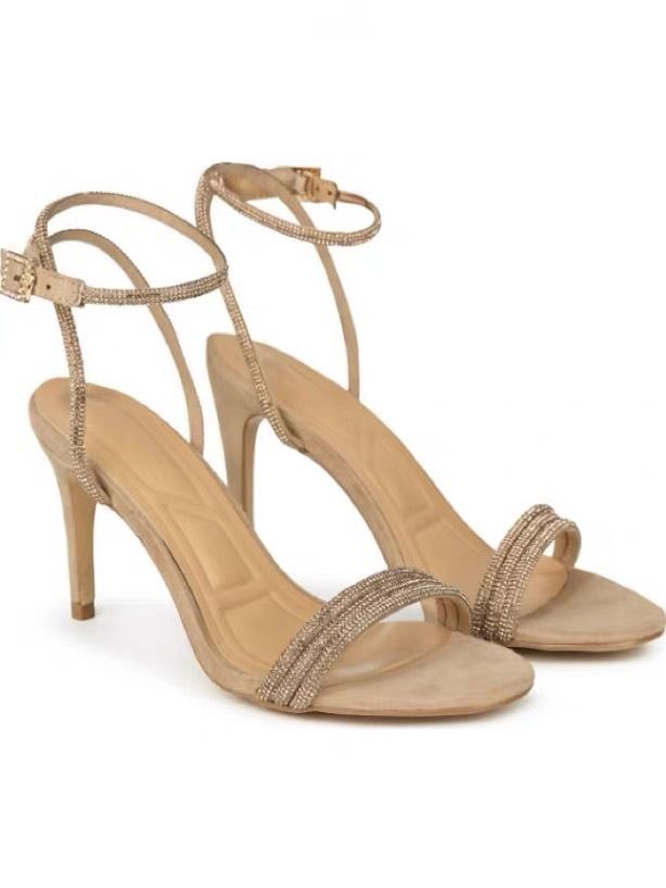 2025 New European And American Style Snake-Shaped Rhinestone Stiletto Roman One-Strap Cross Strap Open-Toe Sandals For_vogvips.com