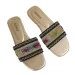 Bohemian Style Flat Bottomed Slippers A Single Line For Women To Wear Overseas Woven With Lightweight Beach Sandals_vogvips.com