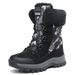 New Autumn And Winter Style Fleece-lined Warm Snow Boots, Outdoor Army Green Camouflage High-top Cotton Shoes_vogvips.com