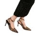 Summer European And American Style Leopard Print Pointed Toe Back Strap Sandals - Single Strap Stiletto Heel - Unique And Fashionable Women's Shoes_vogvips.com