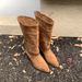 ~2025 Spring And Autumn New Brown Chunky Heel Pointed Toe Western Women Mid-Calf Cowboy Suede Short Boots_vogvips.com