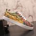 LiuTalk Internet Red Trendy Men's 2025 Spring Edition Spirit Casual Sports Low Cut Lace Inlaid Diamond Youth_vogvips.com