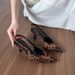 2026 New French Style Niche Leopard Print Women Leather Pointed Toe Open Back High Heel Sandals For Women ,_vogvips.com
