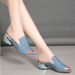 Sandals, Middle Thick Heel, 2025 Summer New Shoes, Soft Leather Sandals, Fashionable Fish Mouth Oversized Women's Shoes_vogvips.com